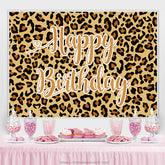 Lofaris Leopard Print Theme Happy Birthday Backdrop For Party